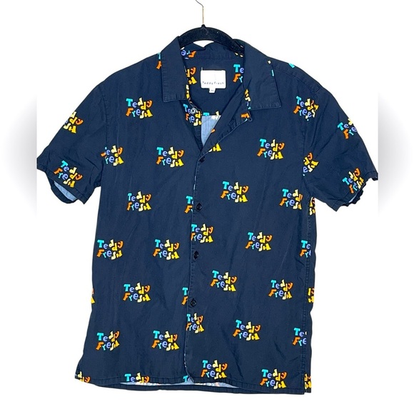 TEDDY FRESH Black Logo Button Down Shirt - Picture 1 of 5